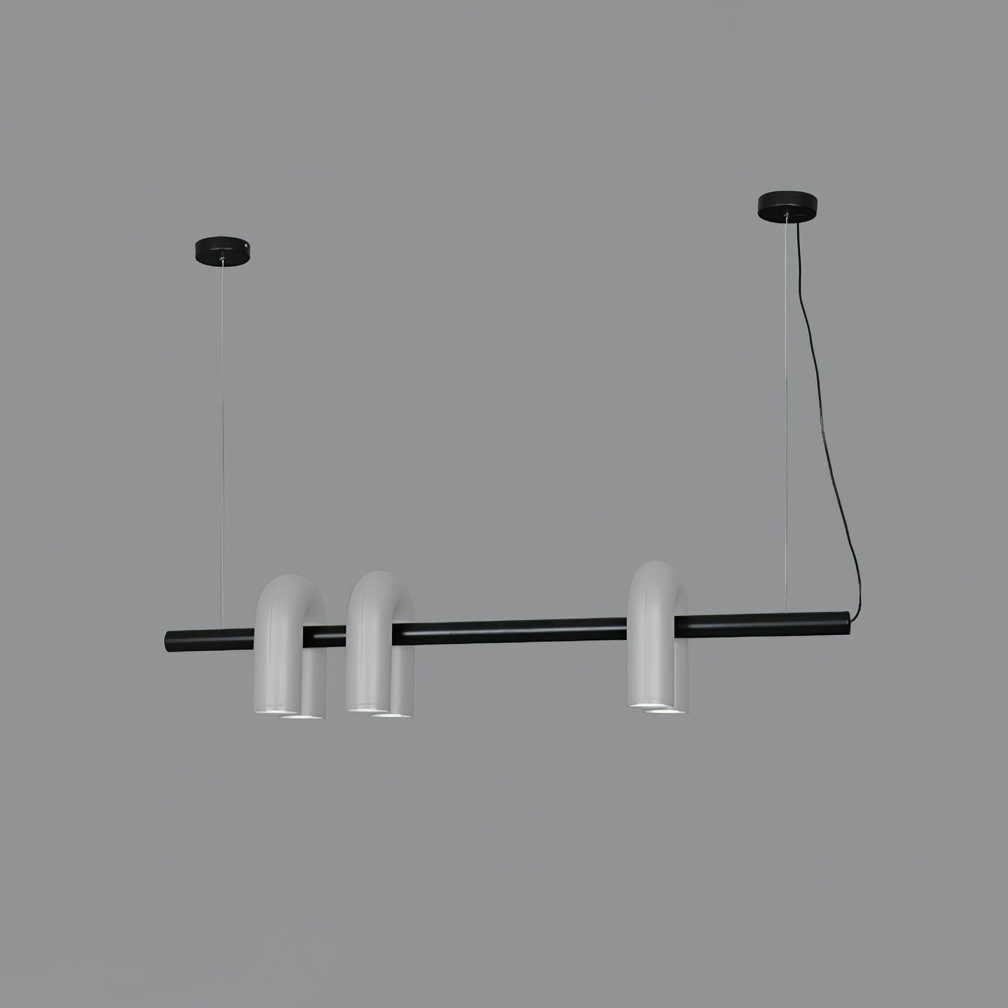 Modern U-Shape Ceiling Lamp | Playful LED Chandelier for Living Room