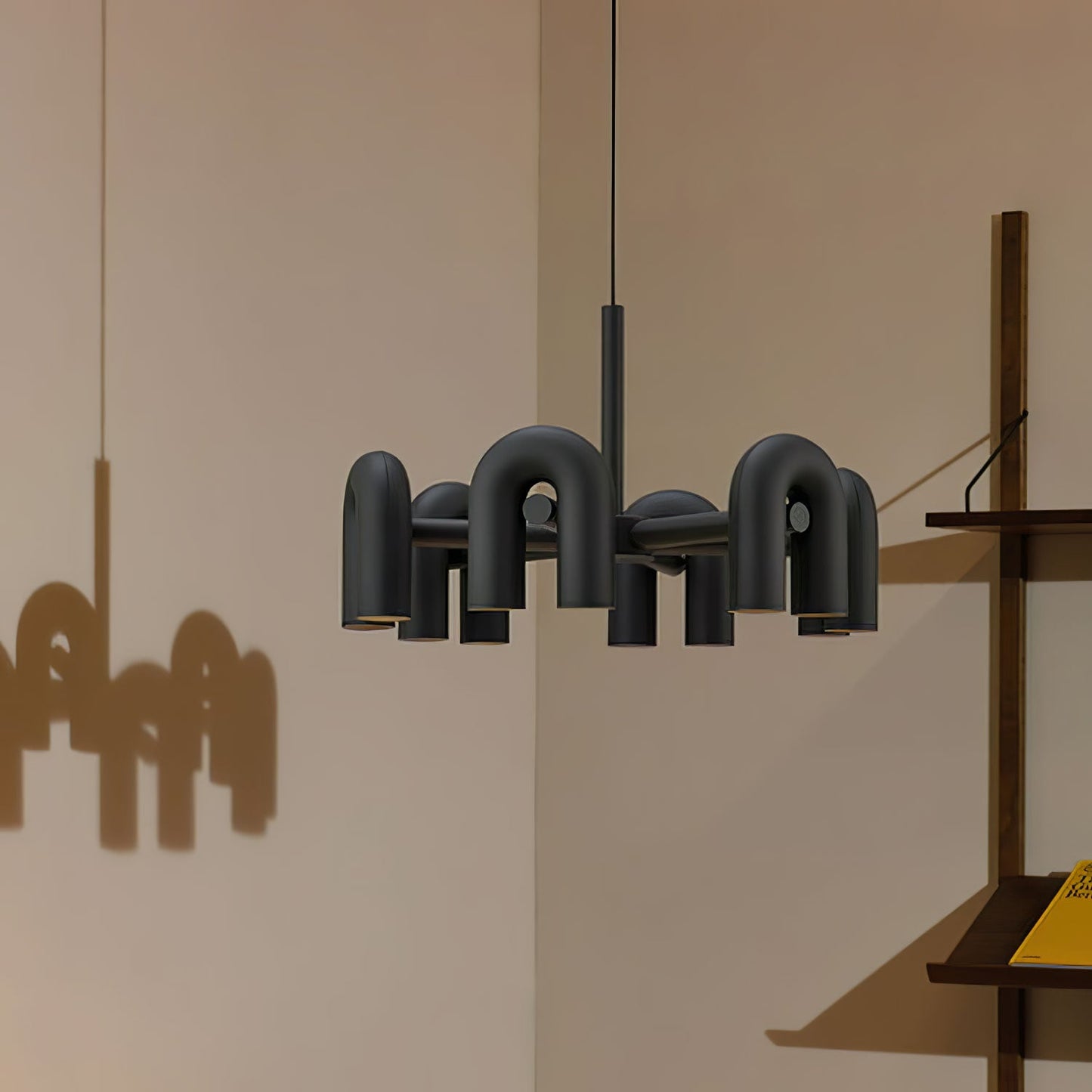 Modern U-Shape Ceiling Lamp | Playful LED Chandelier for Living Room
