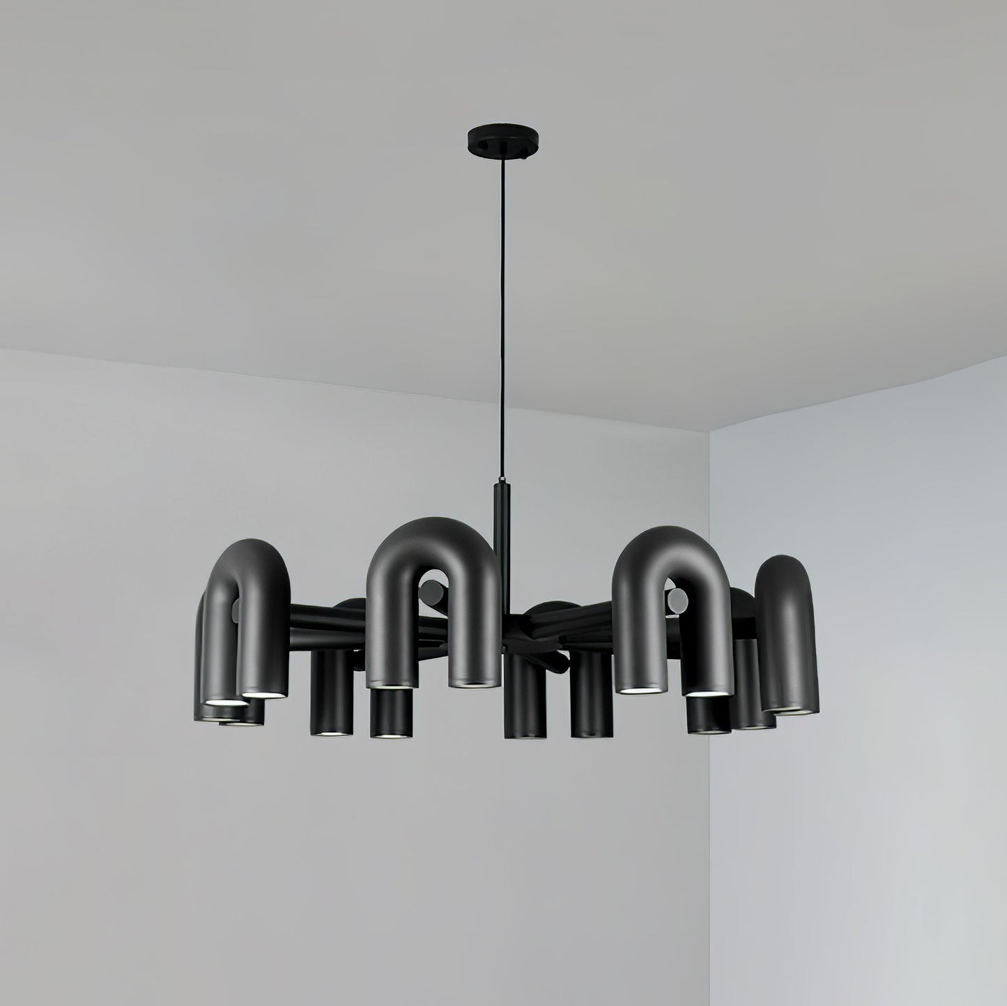 Modern U-Shape Ceiling Lamp | Playful LED Chandelier for Living Room