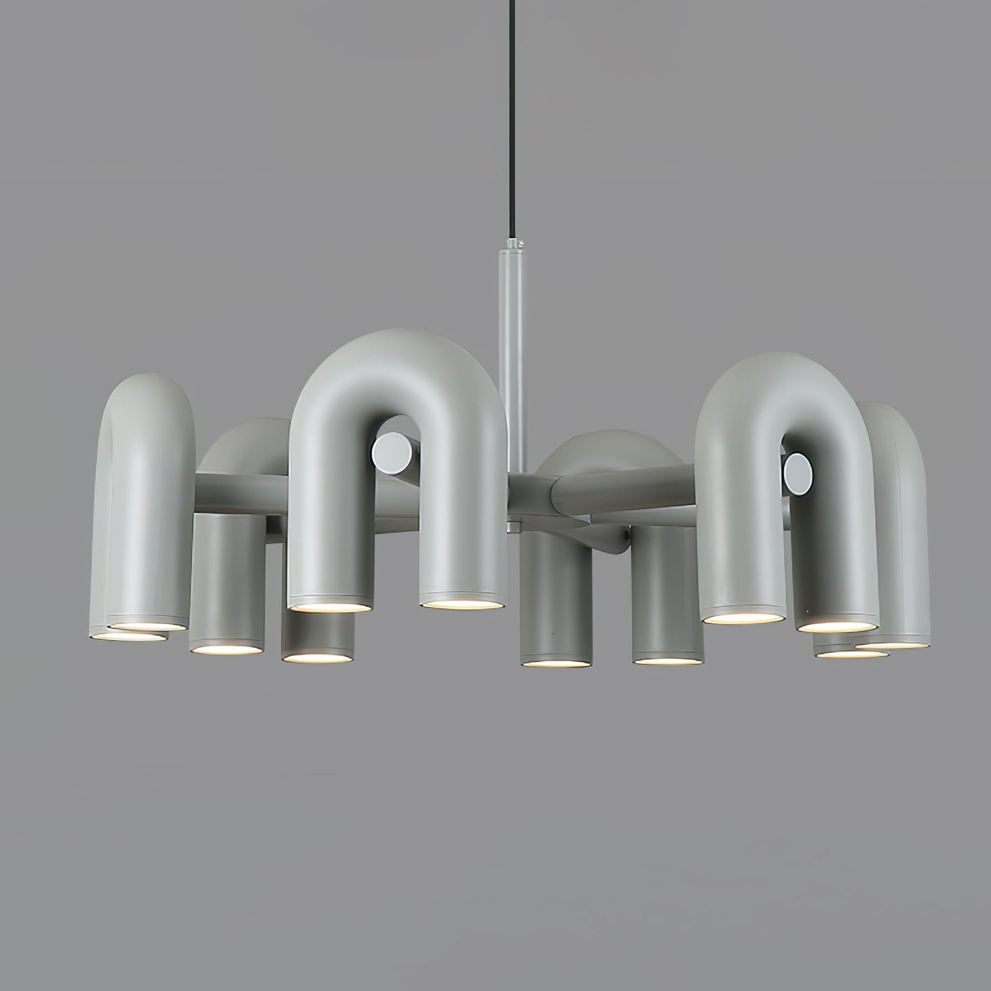 Modern U-Shape Ceiling Lamp | Playful LED Chandelier for Living Room