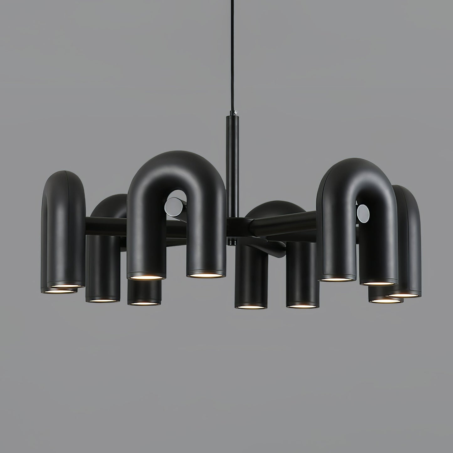 Modern U-Shape Ceiling Lamp | Playful LED Chandelier for Living Room
