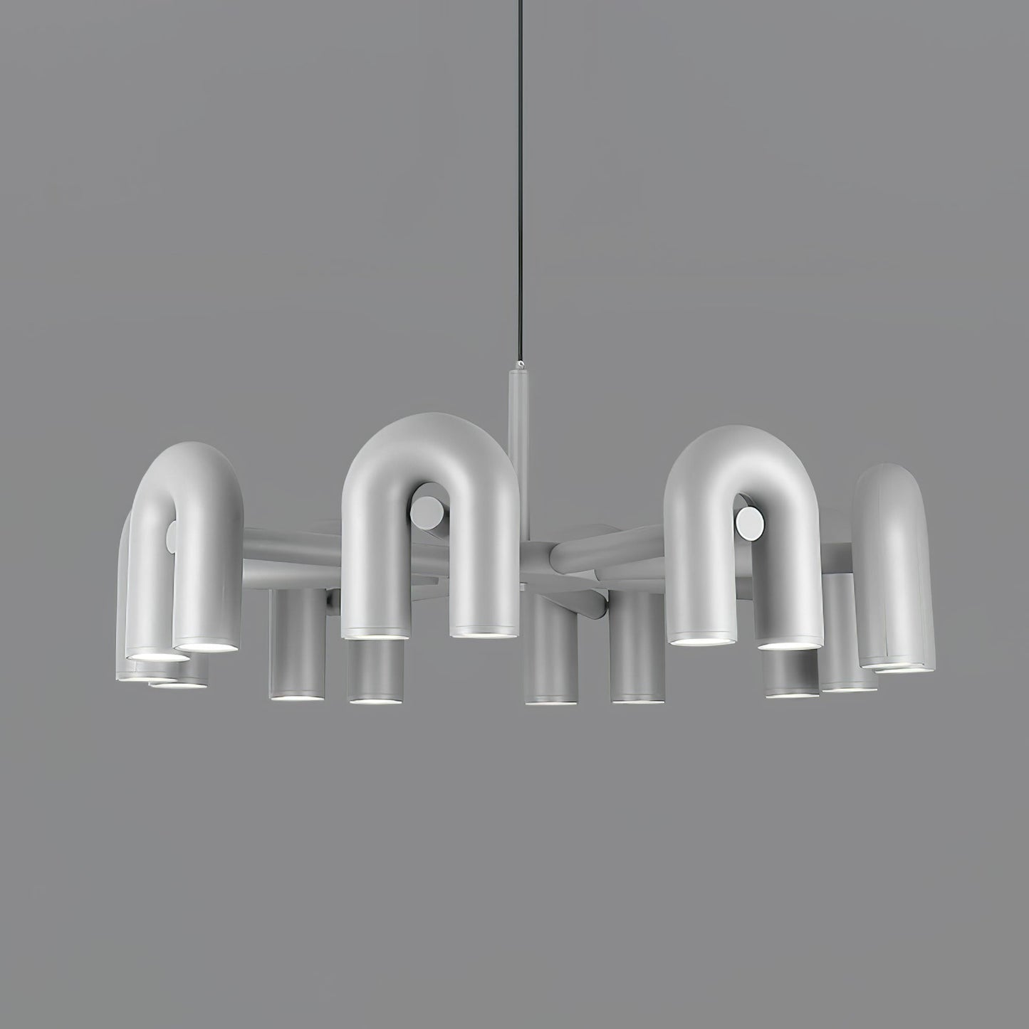 Modern U-Shape Ceiling Lamp | Playful LED Chandelier for Living Room