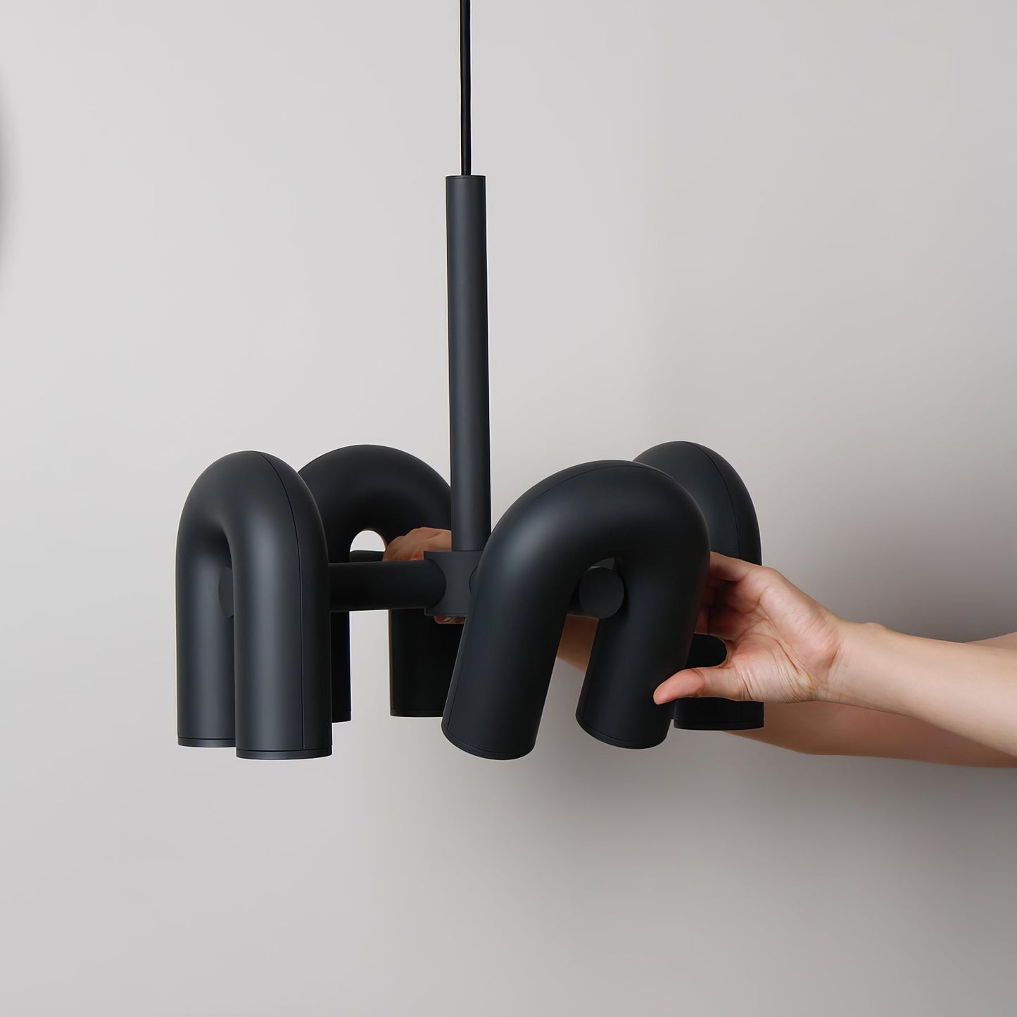 Modern U-Shape Ceiling Lamp | Playful LED Chandelier for Living Room