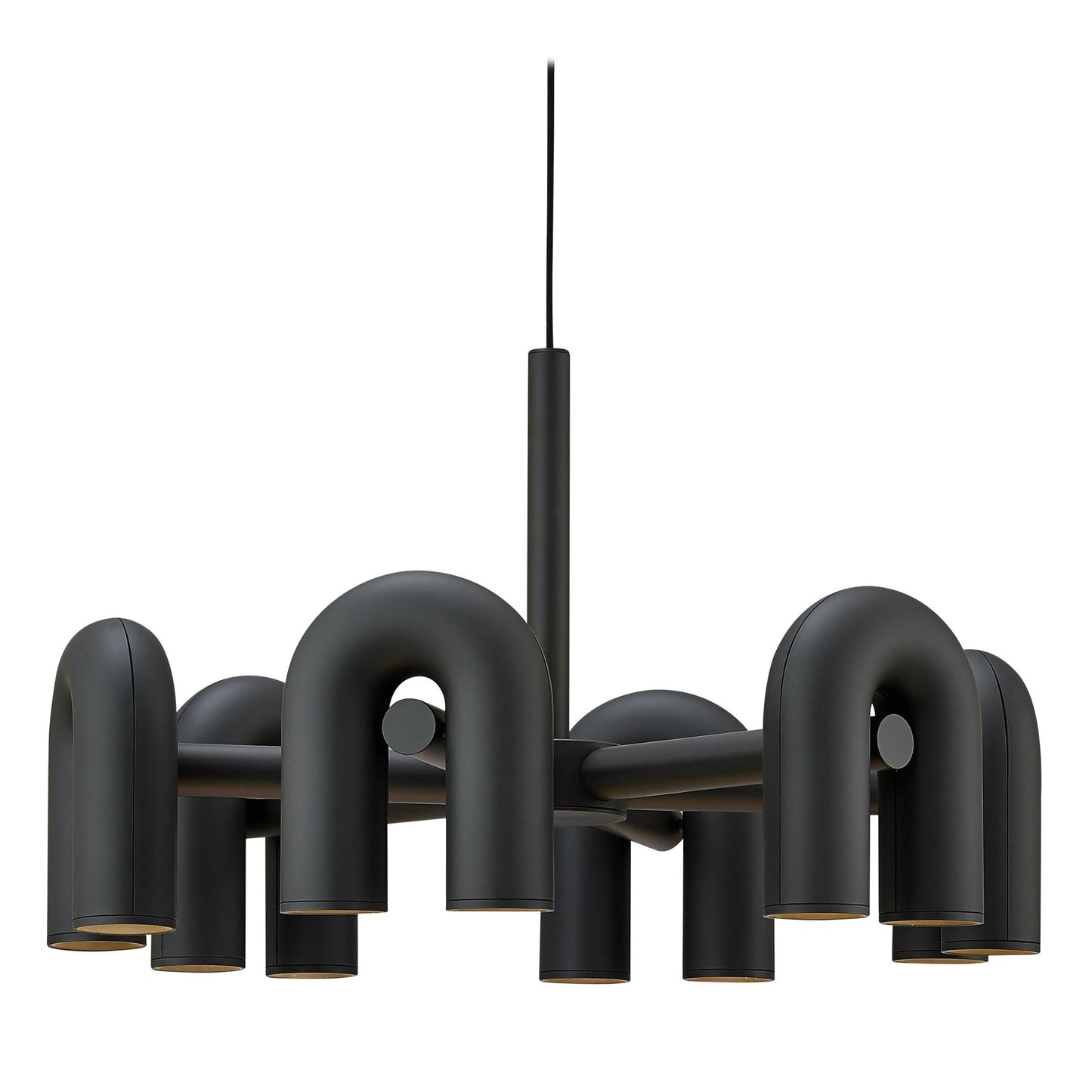 Modern U-Shape Ceiling Lamp | Playful LED Chandelier for Living Room