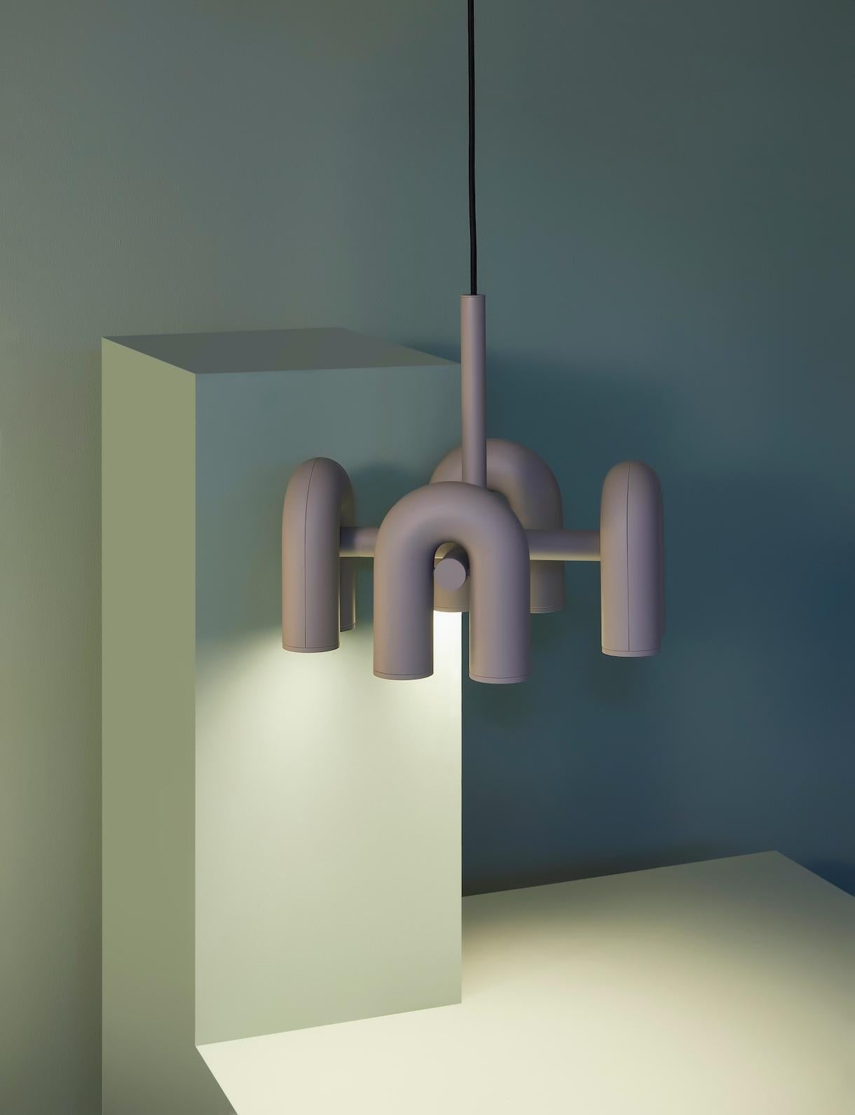 Modern U-Shape Ceiling Lamp | Playful LED Chandelier for Living Room