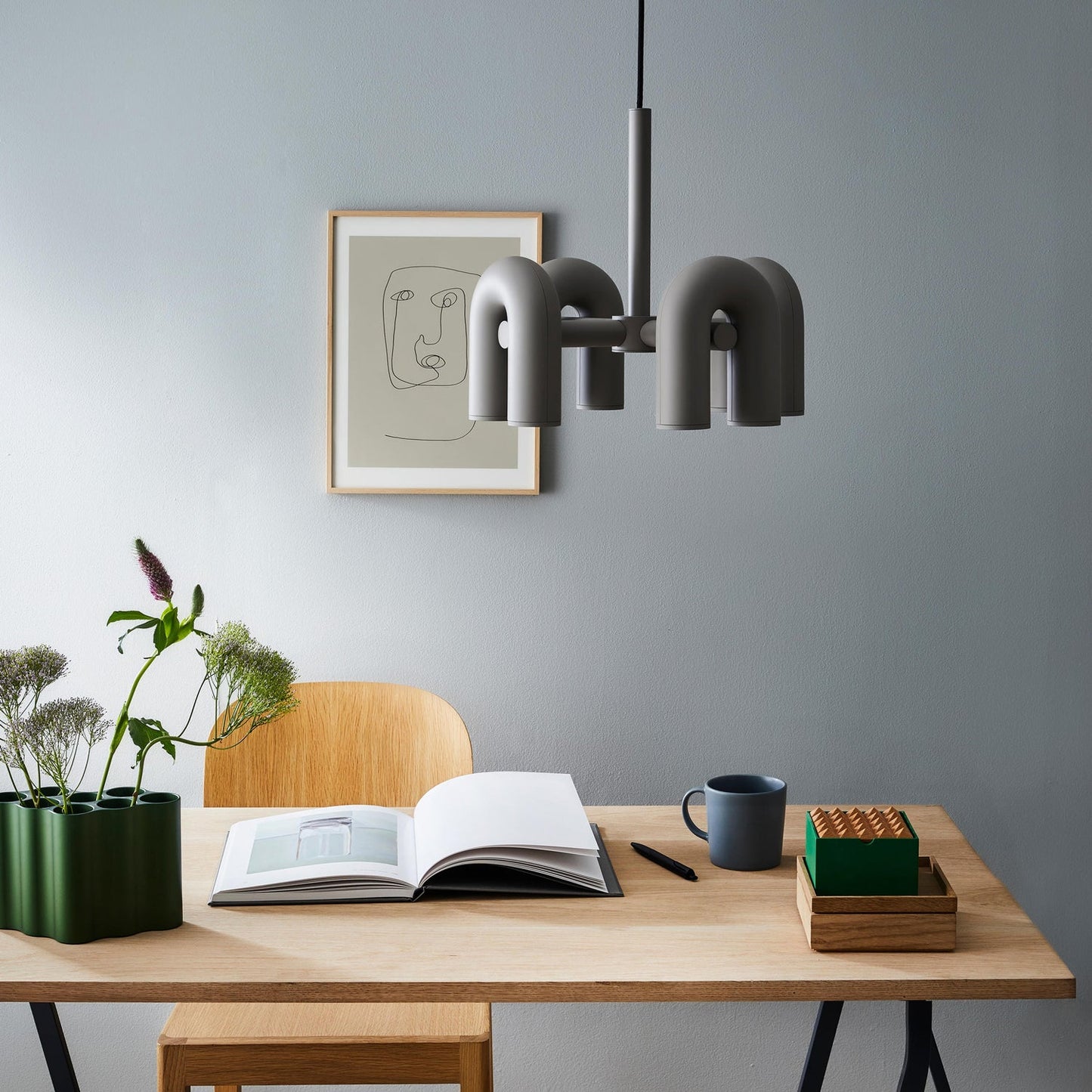 Modern U-Shape Ceiling Lamp | Playful LED Chandelier for Living Room