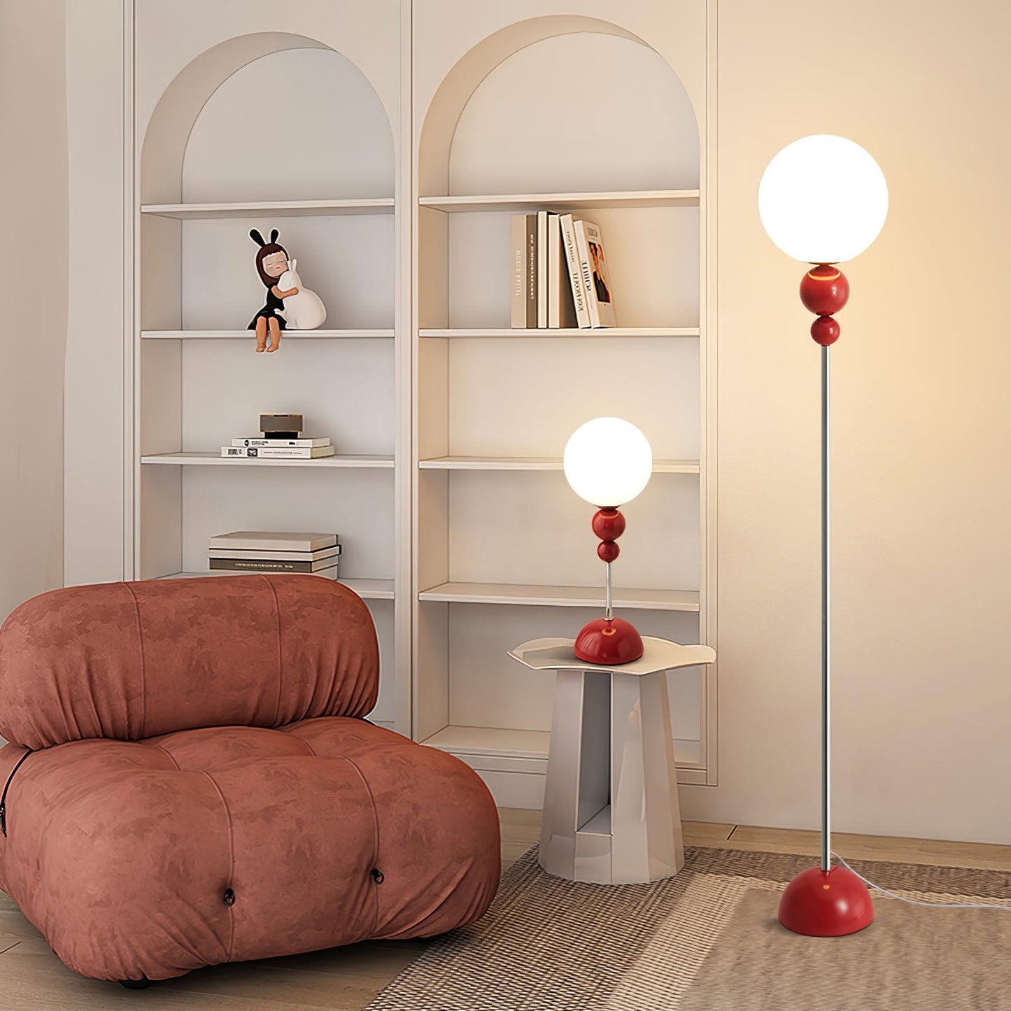 Mid-Century Modern Floor Lamp for Living Room | LED Standing Light