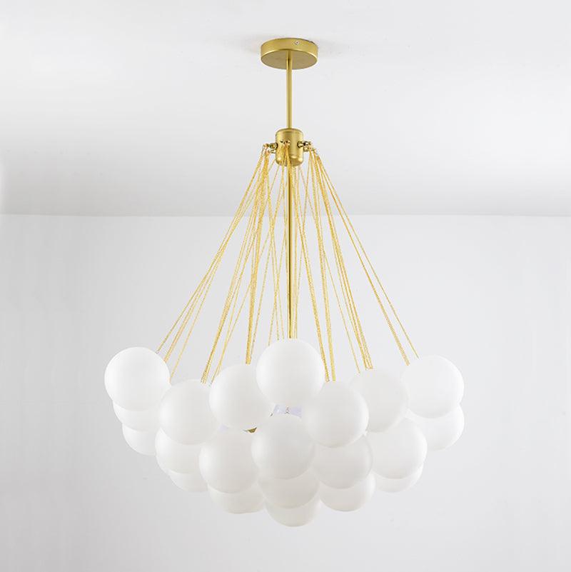 Modern Frosted Glass Ball Chandelier | Luxury Ceiling Lamp for Living Room & Bedroom