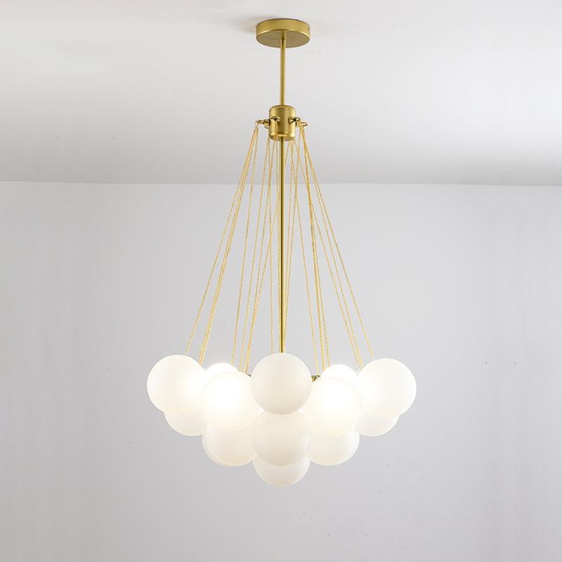 Modern Frosted Glass Ball Chandelier | Luxury Ceiling Lamp for Living Room & Bedroom