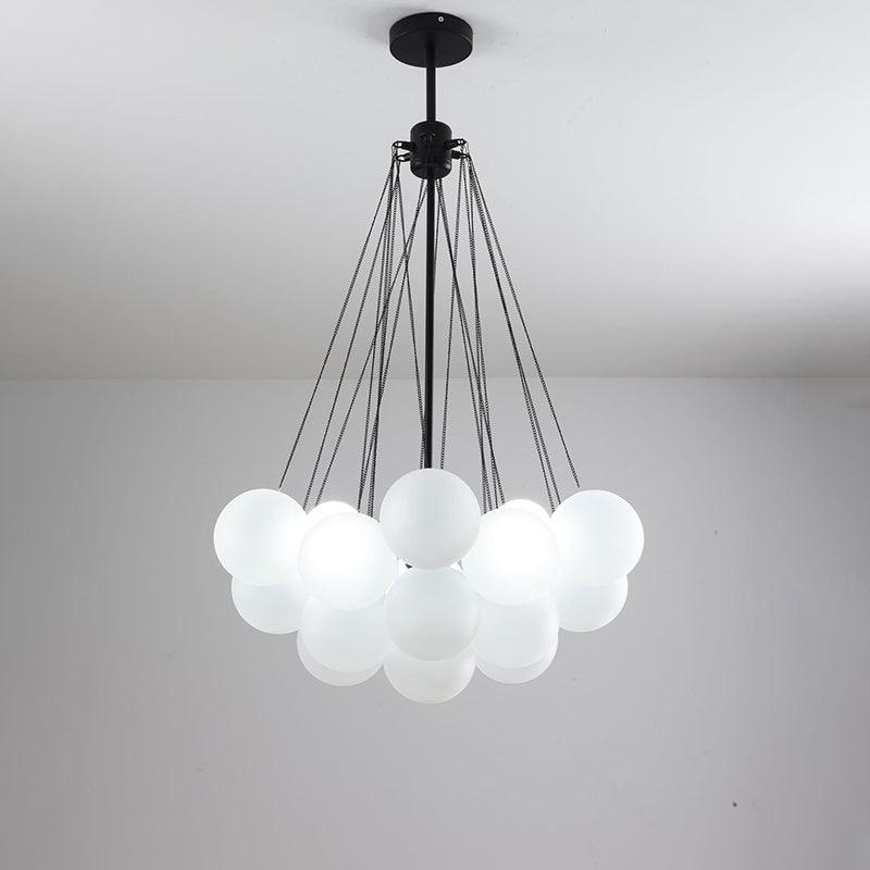 Modern Frosted Glass Ball Chandelier | Luxury Ceiling Lamp for Living Room & Bedroom