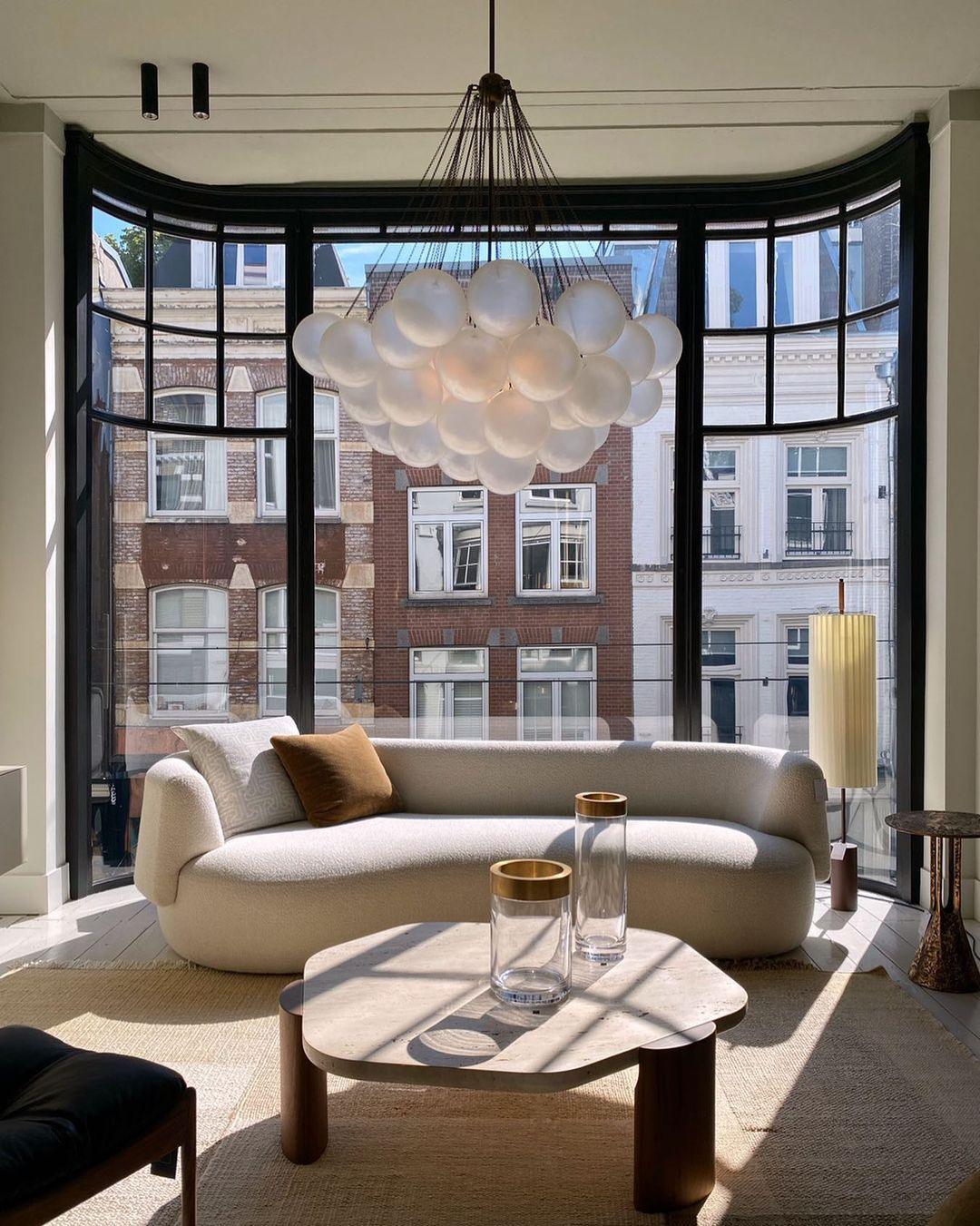 Modern Frosted Glass Ball Chandelier | Luxury Ceiling Lamp for Living Room & Bedroom