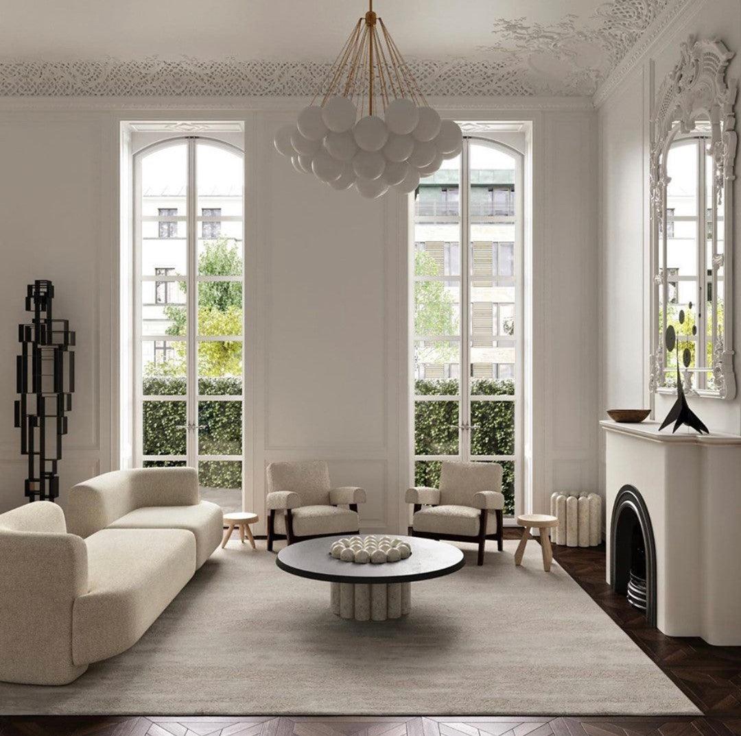 Modern Frosted Glass Ball Chandelier | Luxury Ceiling Lamp for Living Room & Bedroom