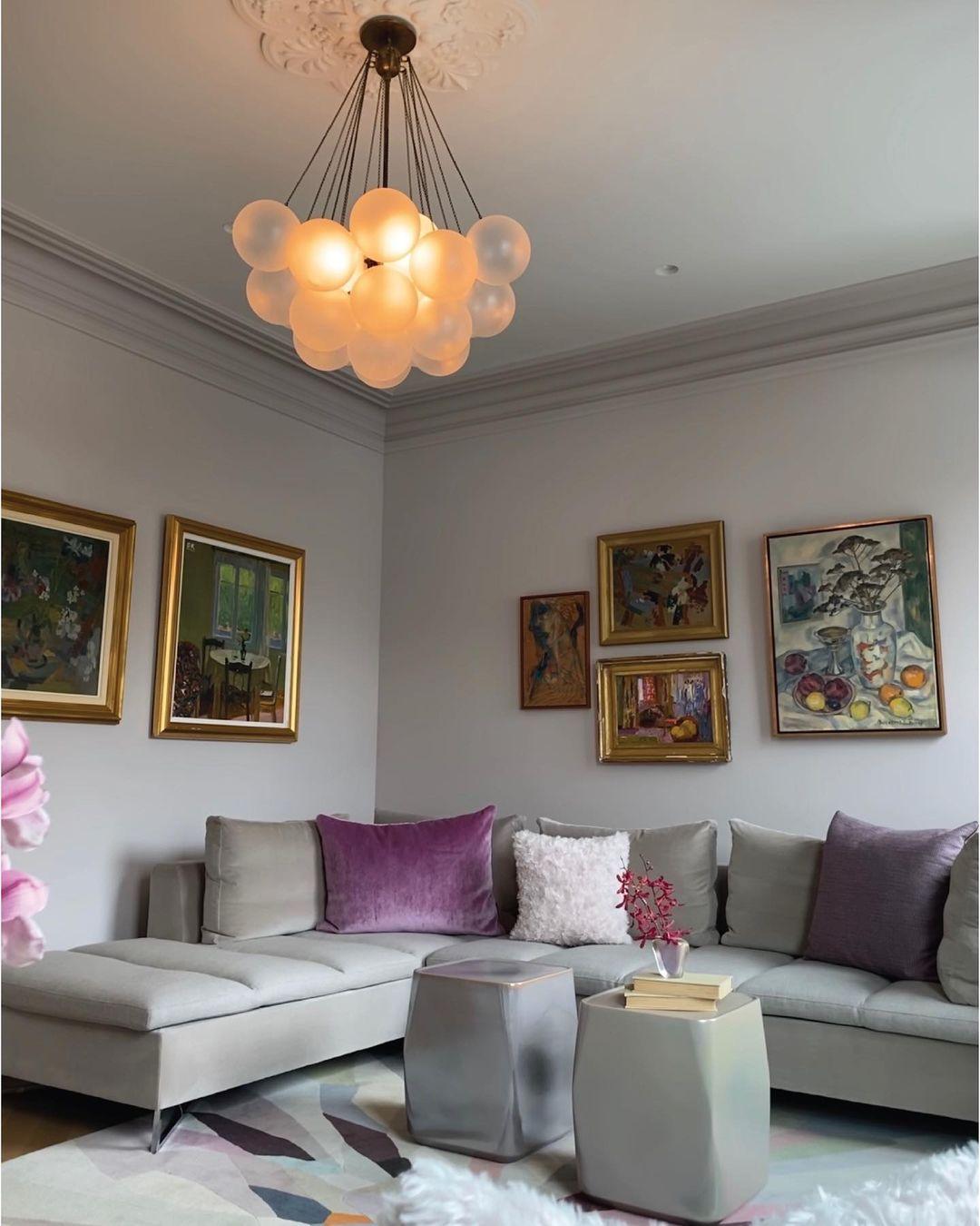 Modern Frosted Glass Ball Chandelier | Luxury Ceiling Lamp for Living Room & Bedroom