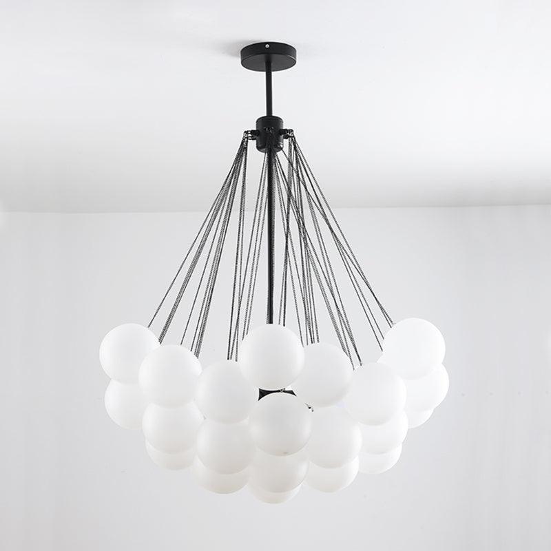 Modern Frosted Glass Ball Chandelier | Luxury Ceiling Lamp for Living Room & Bedroom