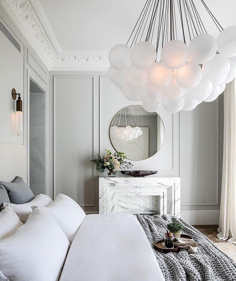 Modern Frosted Glass Ball Chandelier | Luxury Ceiling Lamp for Living Room & Bedroom