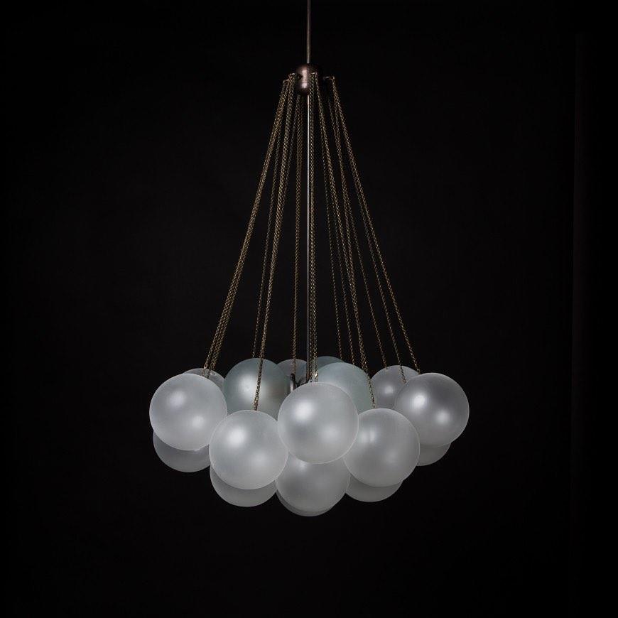 Modern Frosted Glass Ball Chandelier | Luxury Ceiling Lamp for Living Room & Bedroom