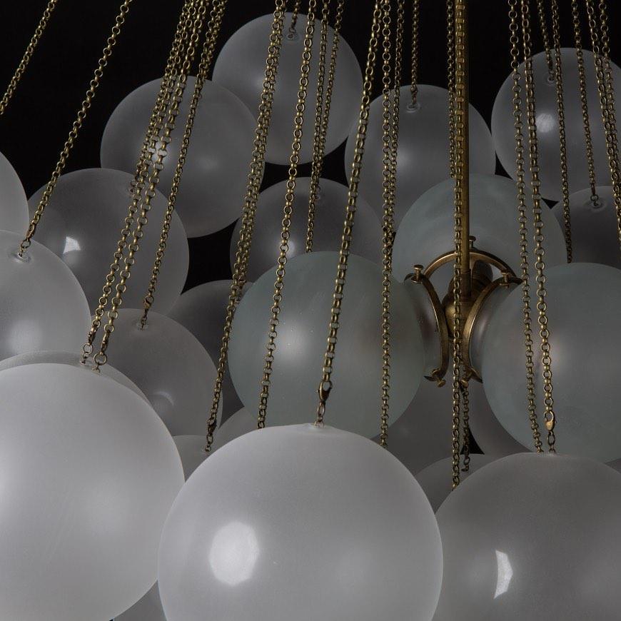 Modern Frosted Glass Ball Chandelier | Luxury Ceiling Lamp for Living Room & Bedroom