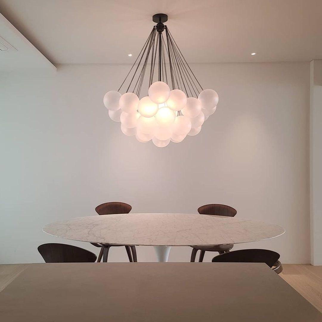 Modern Frosted Glass Ball Chandelier | Luxury Ceiling Lamp for Living Room & Bedroom