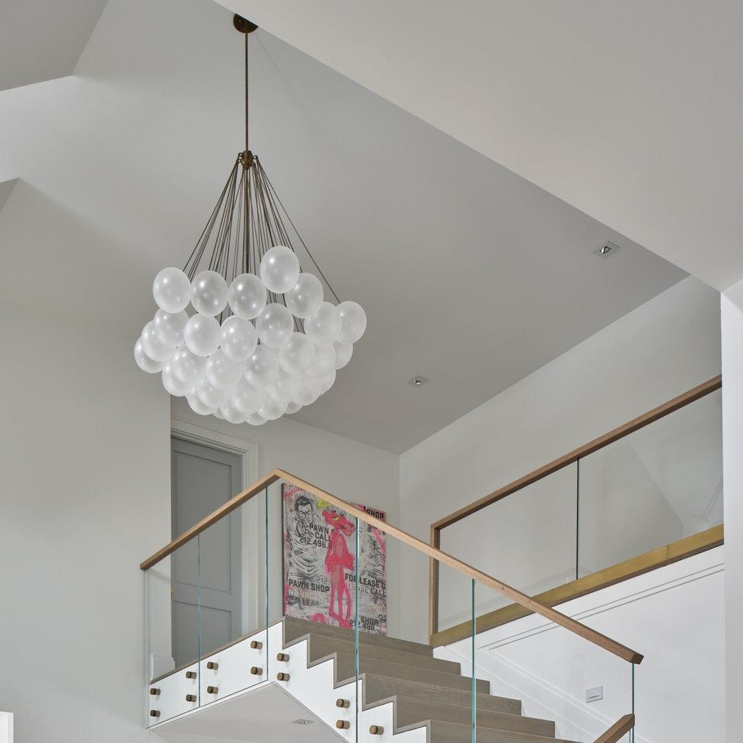 Modern Frosted Glass Ball Chandelier | Luxury Ceiling Lamp for Living Room & Bedroom