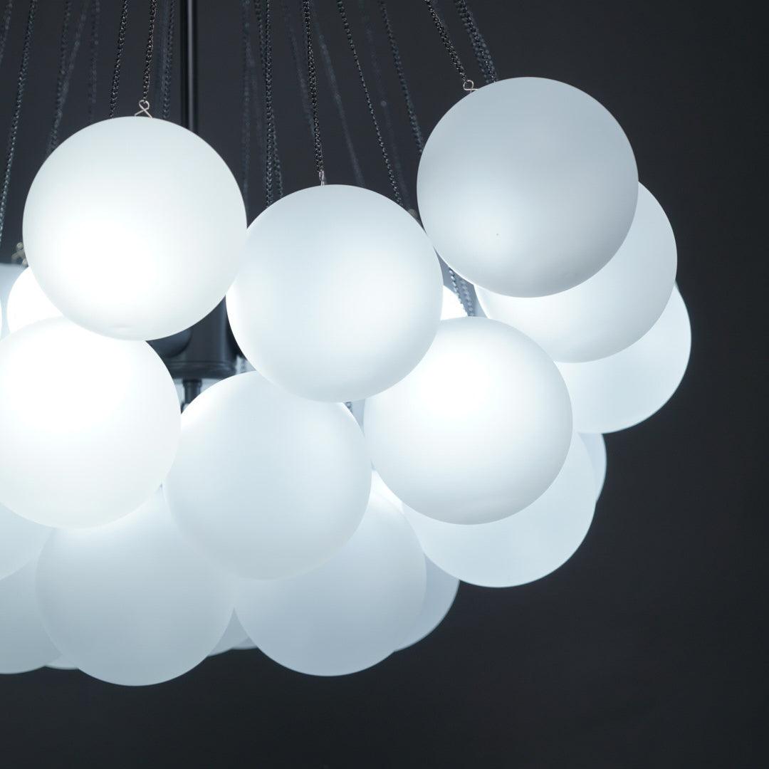 Modern Frosted Glass Ball Chandelier | Luxury Ceiling Lamp for Living Room & Bedroom