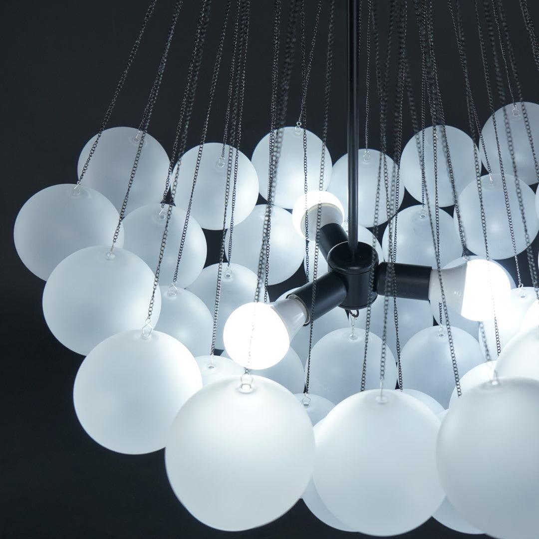 Modern Frosted Glass Ball Chandelier | Luxury Ceiling Lamp for Living Room & Bedroom