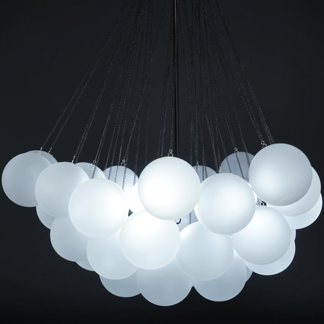 Modern Frosted Glass Ball Chandelier | Luxury Ceiling Lamp for Living Room & Bedroom