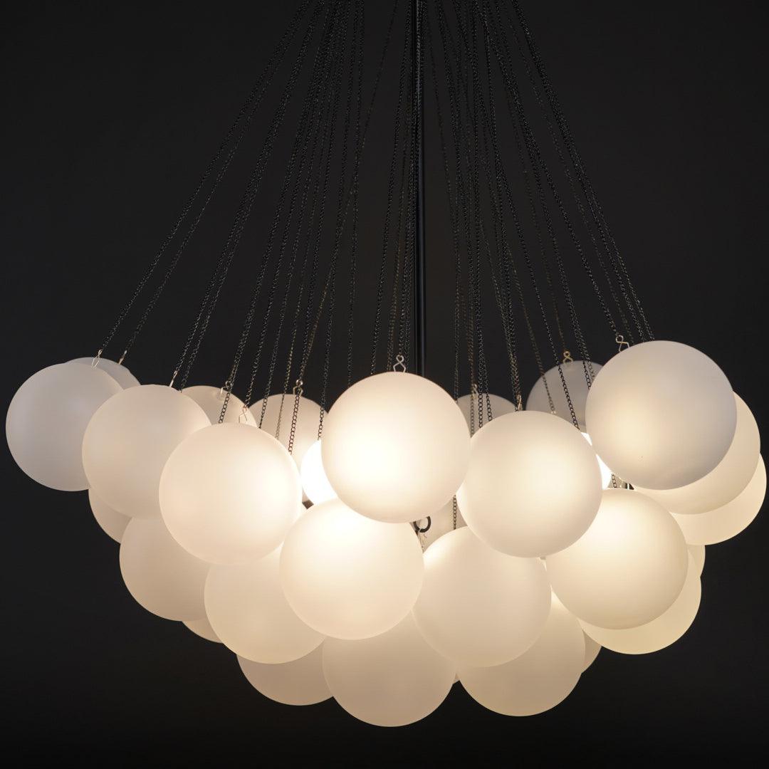 Modern Frosted Glass Ball Chandelier | Luxury Ceiling Lamp for Living Room & Bedroom