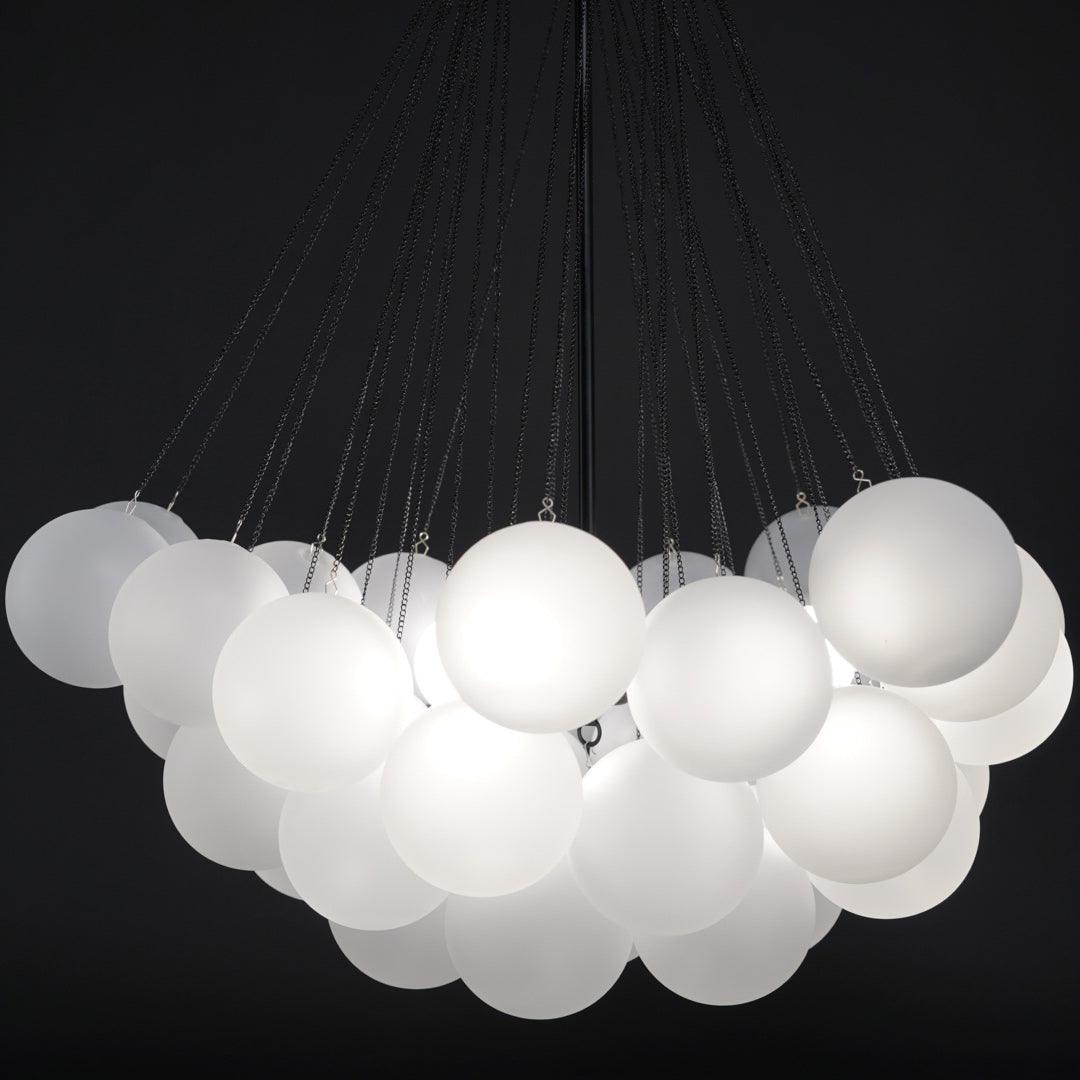 Modern Frosted Glass Ball Chandelier | Luxury Ceiling Lamp for Living Room & Bedroom