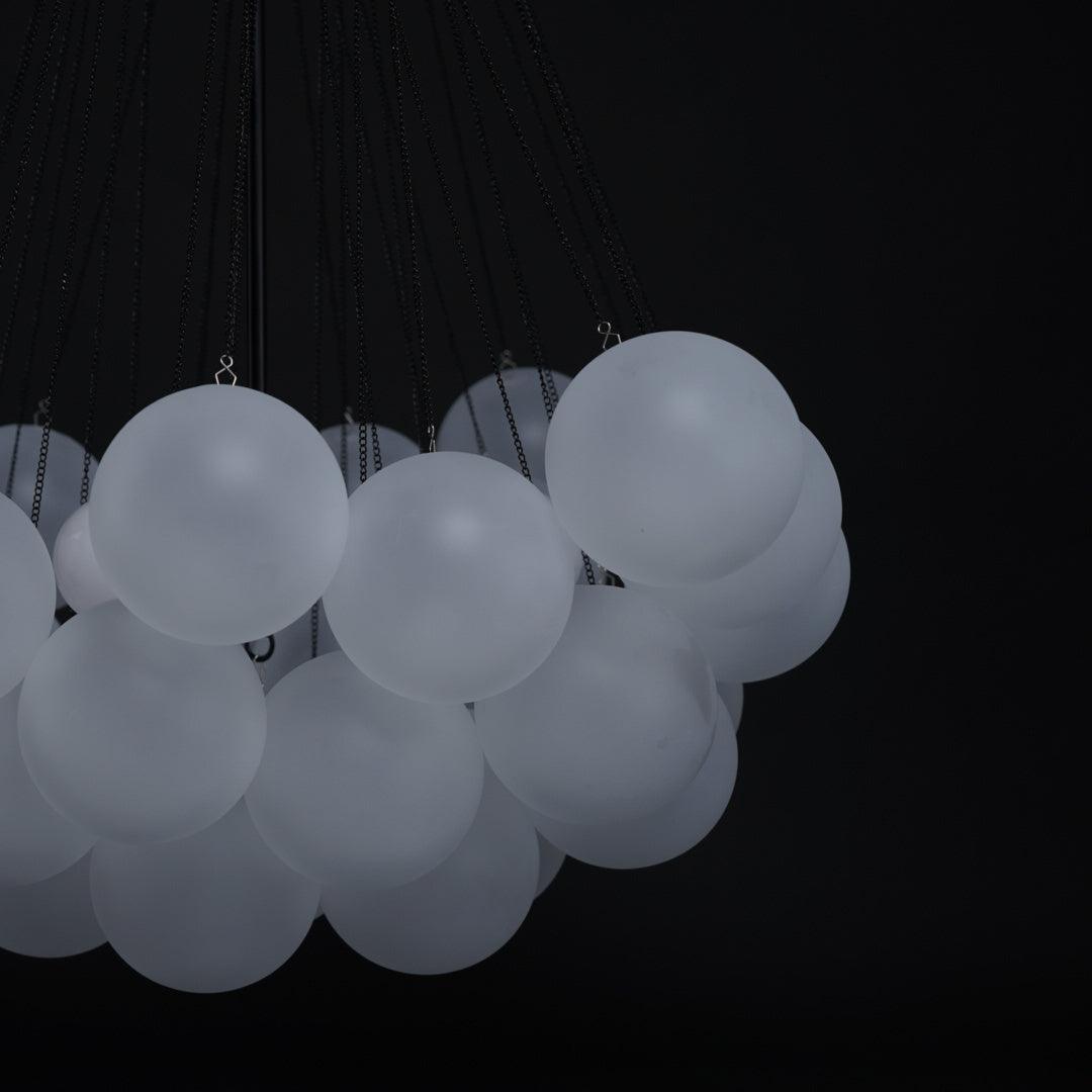 Modern Frosted Glass Ball Chandelier | Luxury Ceiling Lamp for Living Room & Bedroom