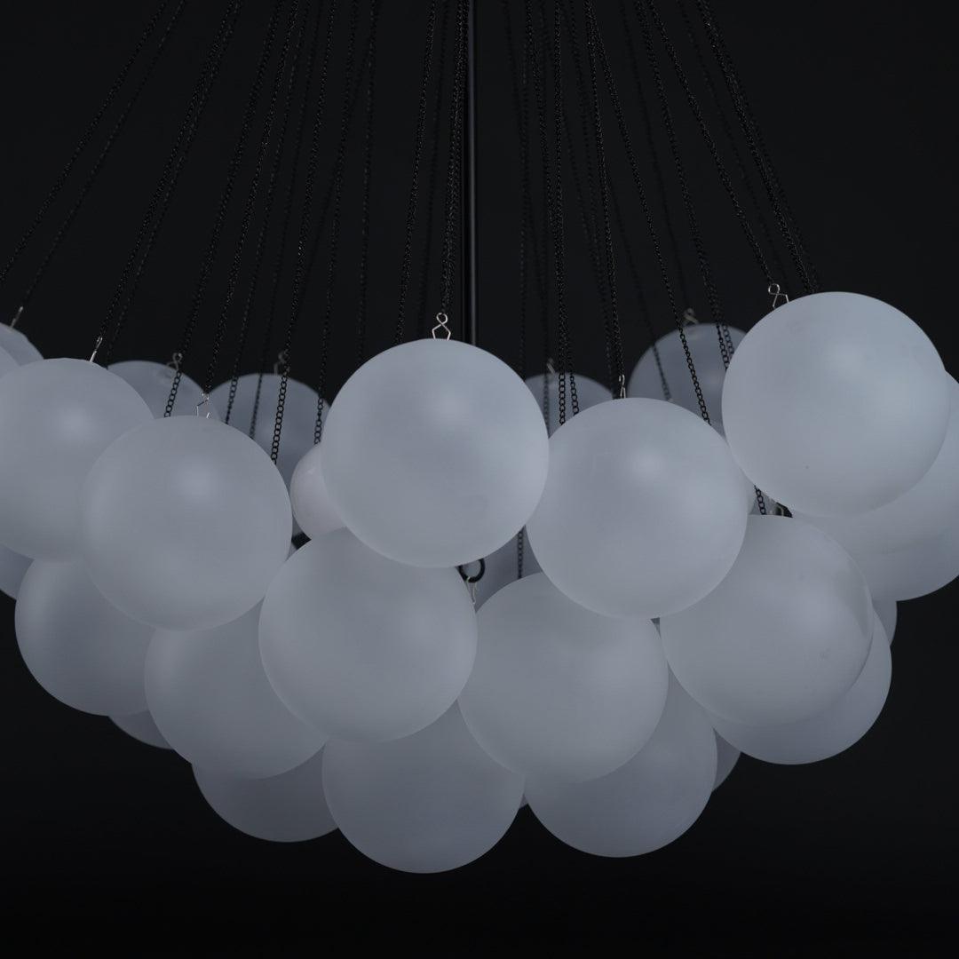 Modern Frosted Glass Ball Chandelier | Luxury Ceiling Lamp for Living Room & Bedroom