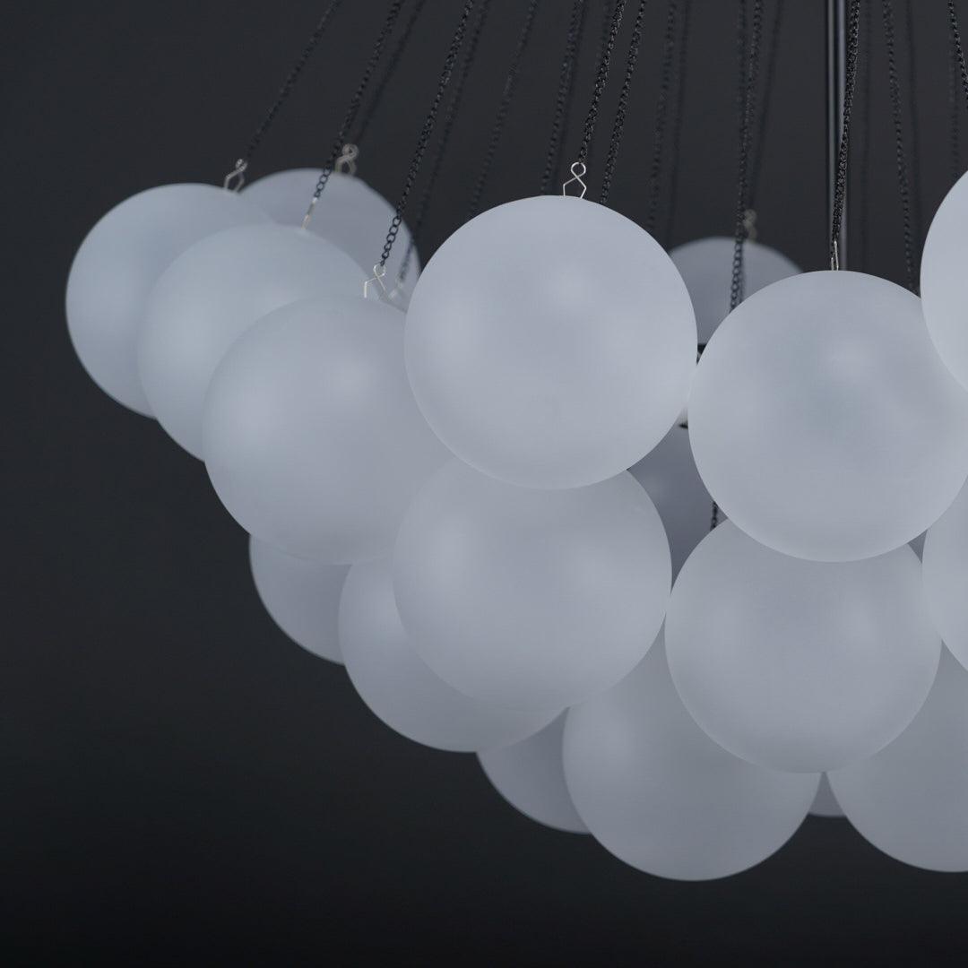 Modern Frosted Glass Ball Chandelier | Luxury Ceiling Lamp for Living Room & Bedroom