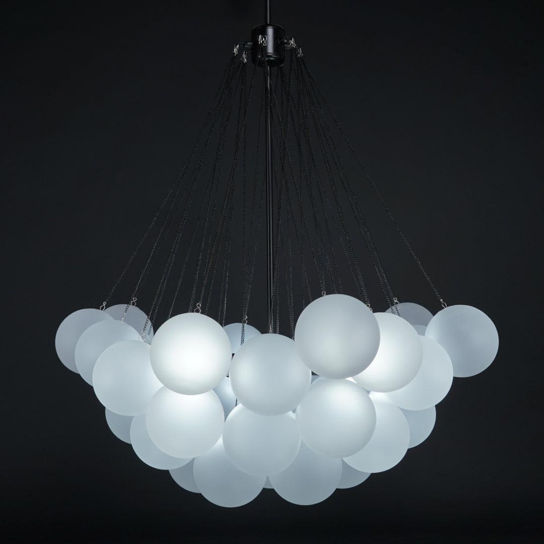 Modern Frosted Glass Ball Chandelier | Luxury Ceiling Lamp for Living Room & Bedroom