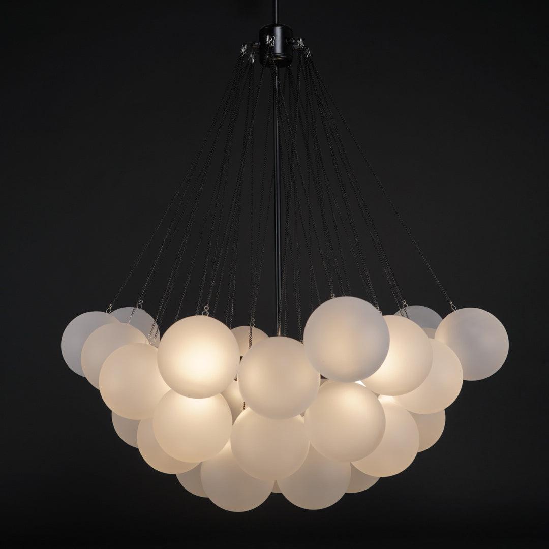 Modern Frosted Glass Ball Chandelier | Luxury Ceiling Lamp for Living Room & Bedroom