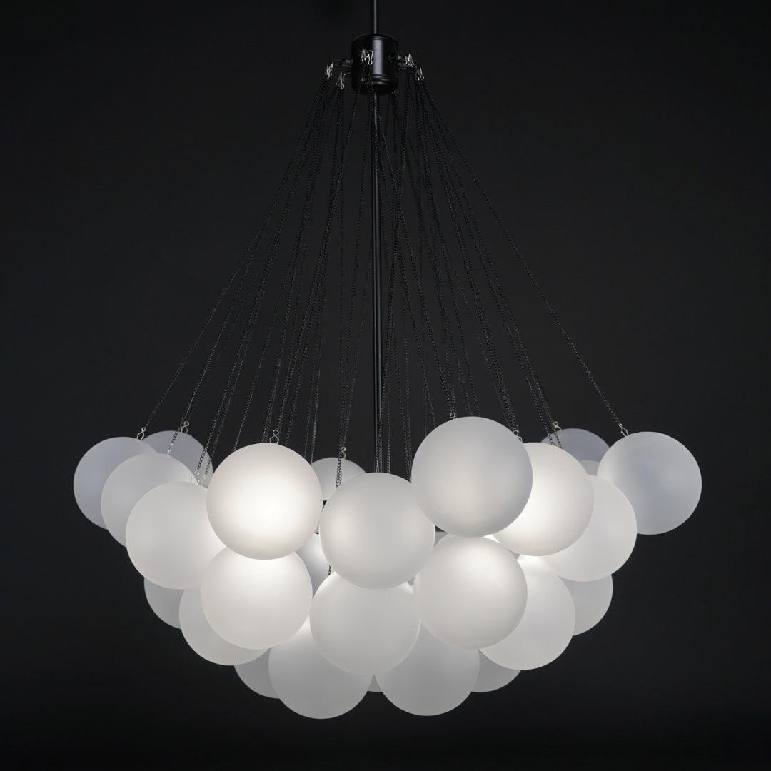 Modern Frosted Glass Ball Chandelier | Luxury Ceiling Lamp for Living Room & Bedroom