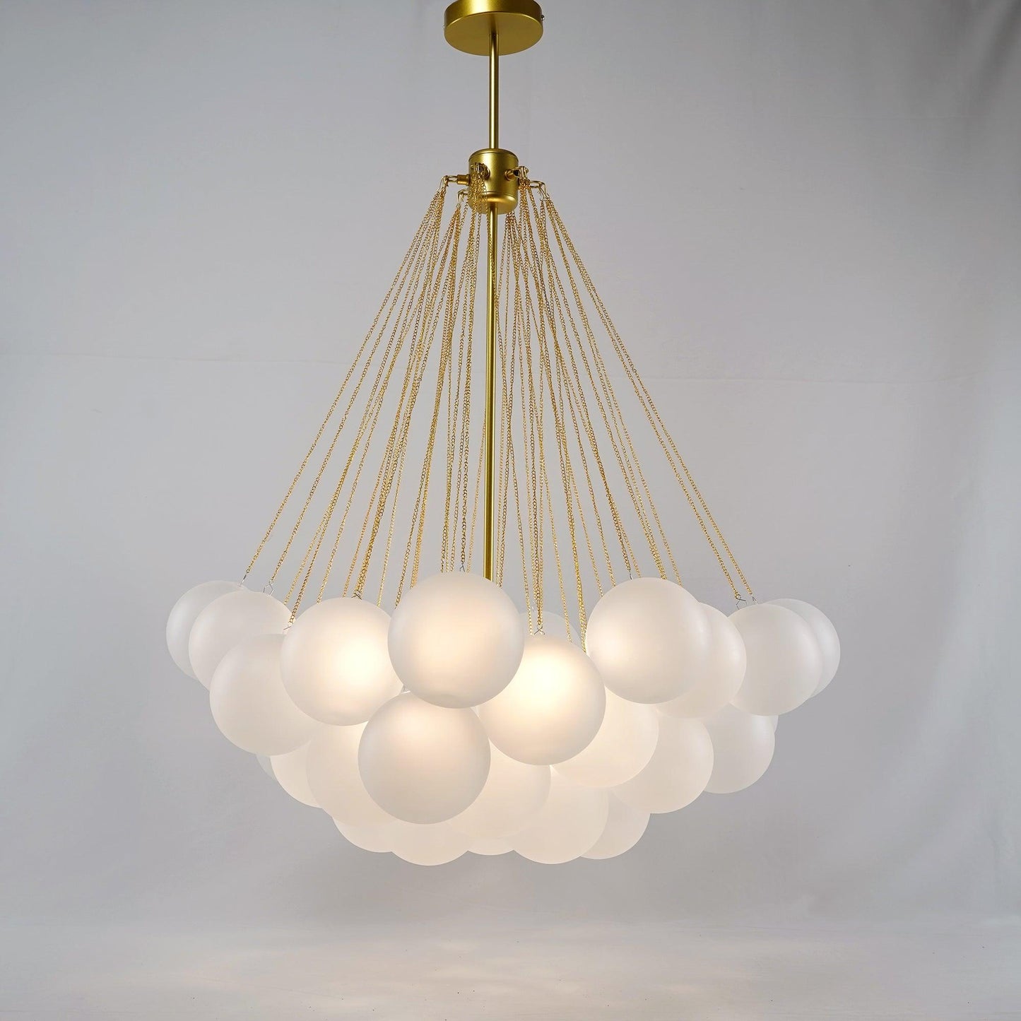 Modern Frosted Glass Ball Chandelier | Luxury Ceiling Lamp for Living Room & Bedroom