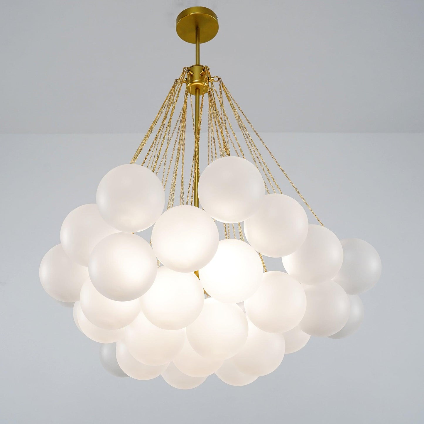 Modern Frosted Glass Ball Chandelier | Luxury Ceiling Lamp for Living Room & Bedroom