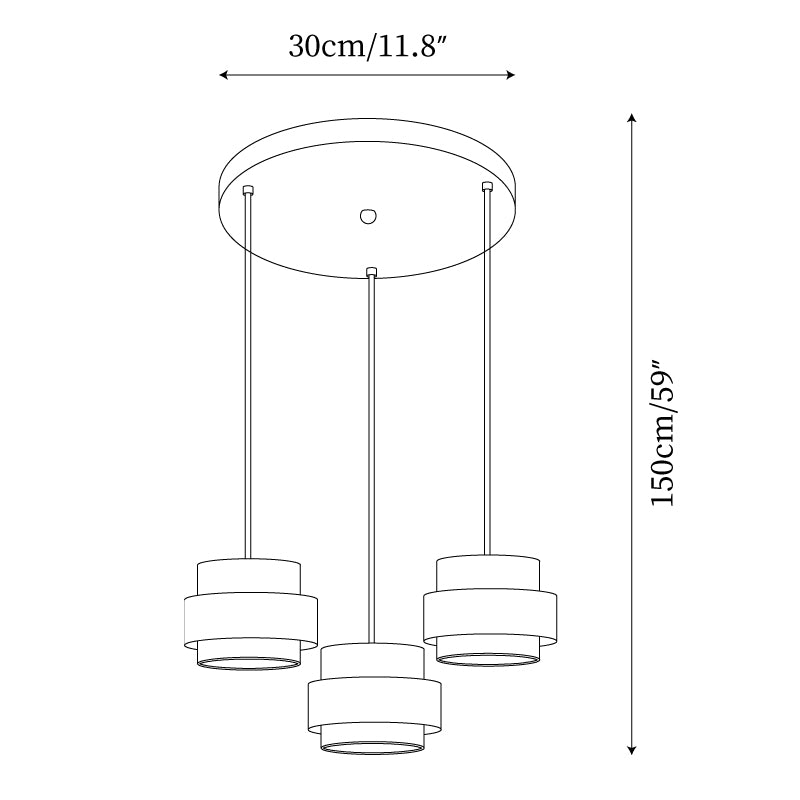 Pendant Ceiling Light in Modern Cylindrical Design | Hanging Lamp for Dining Room