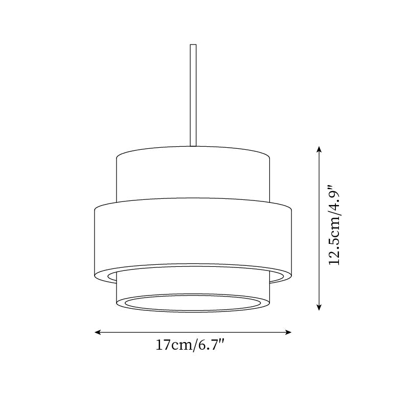 Pendant Ceiling Light in Modern Cylindrical Design | Hanging Lamp for Dining Room