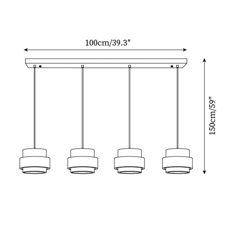 Pendant Ceiling Light in Modern Cylindrical Design | Hanging Lamp for Dining Room
