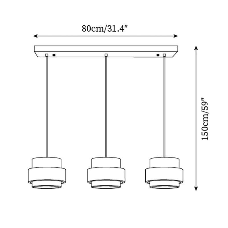 Pendant Ceiling Light in Modern Cylindrical Design | Hanging Lamp for Dining Room