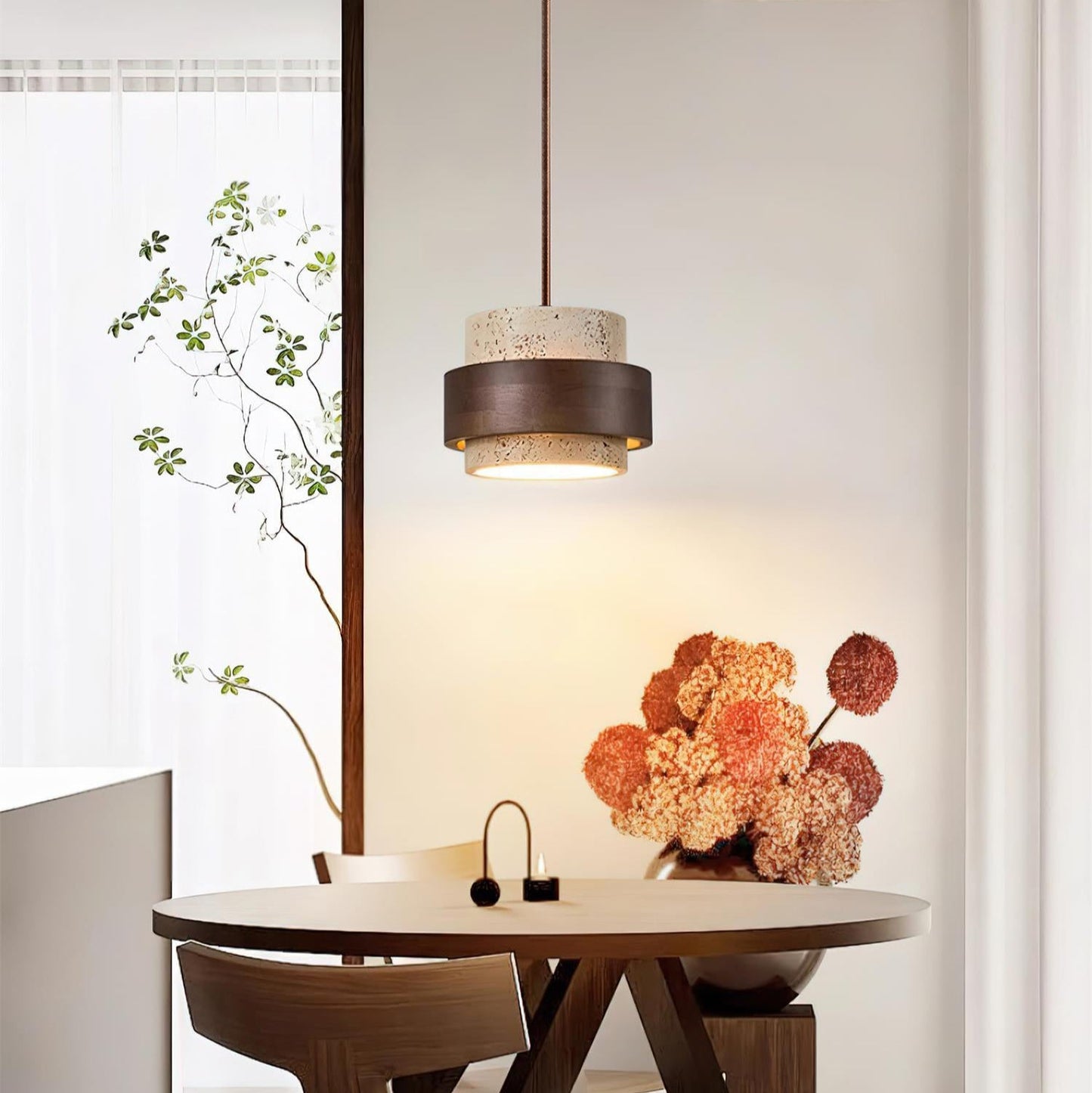 Pendant Ceiling Light in Modern Cylindrical Design | Hanging Lamp for Dining Room