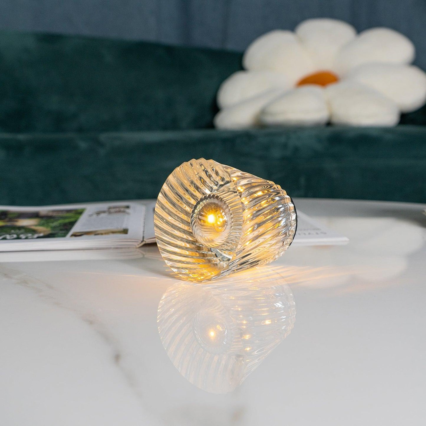 Crystal Diamond Table Lamp | Elegant Rechargeable Decorative Light