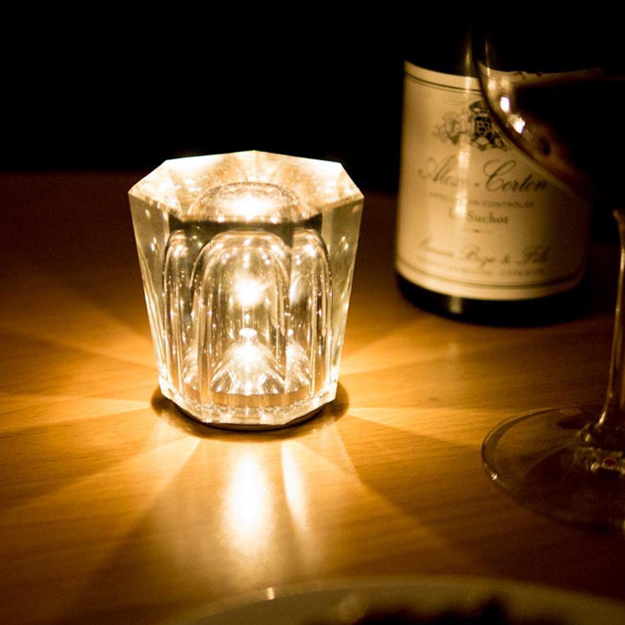 Crystal Diamond Table Lamp | Elegant Rechargeable Decorative Light