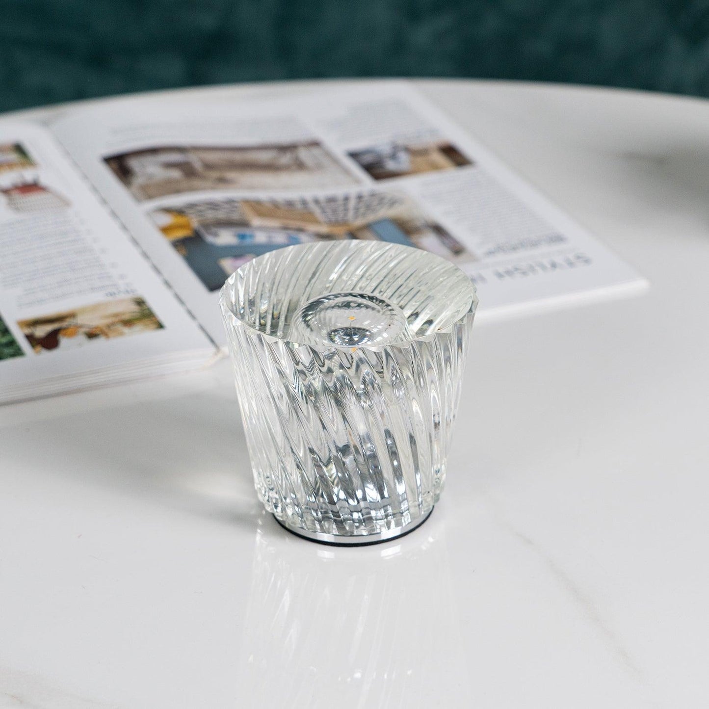 Crystal Diamond Table Lamp | Elegant Rechargeable Decorative Light