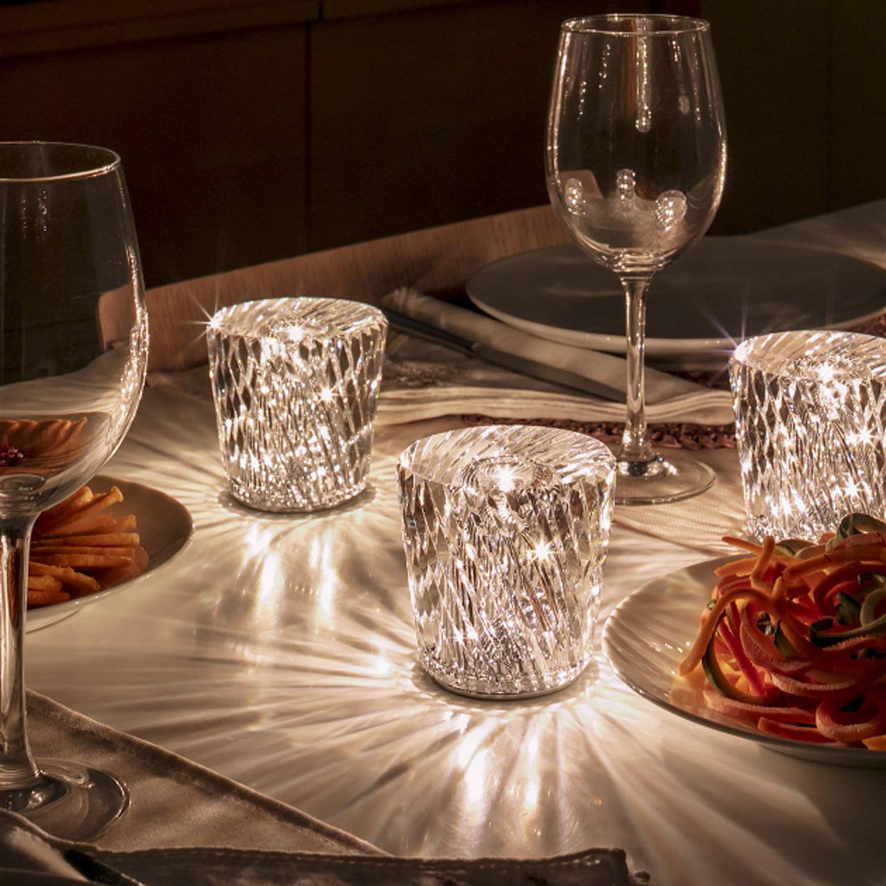 Crystal Diamond Table Lamp | Elegant Rechargeable Decorative Light