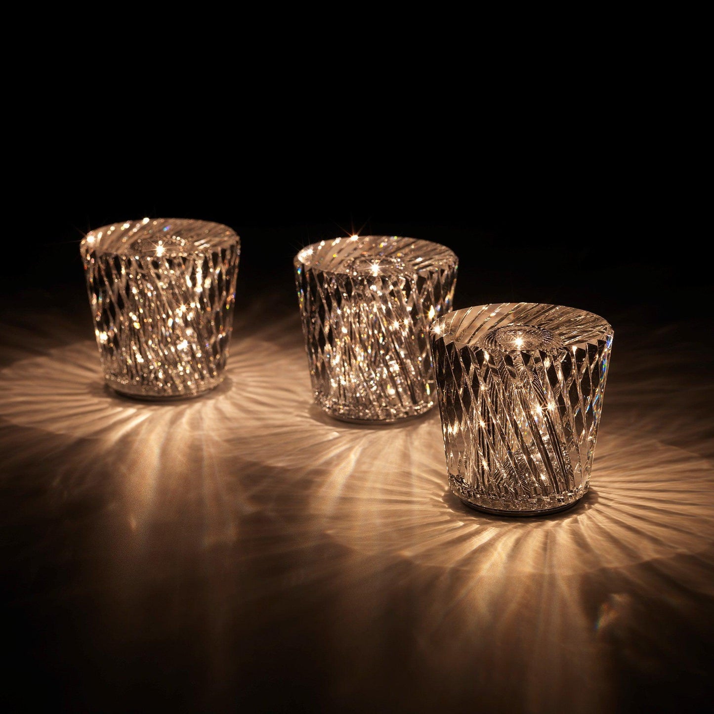 Crystal Diamond Table Lamp | Elegant Rechargeable Decorative Light