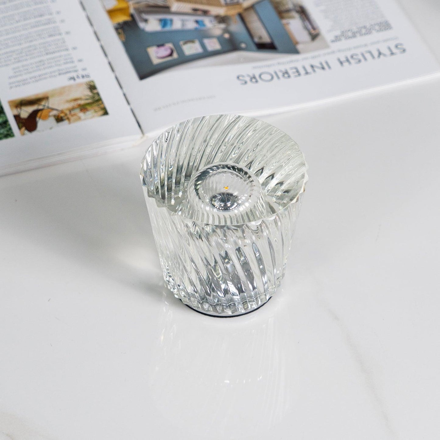 Crystal Diamond Table Lamp | Elegant Rechargeable Decorative Light