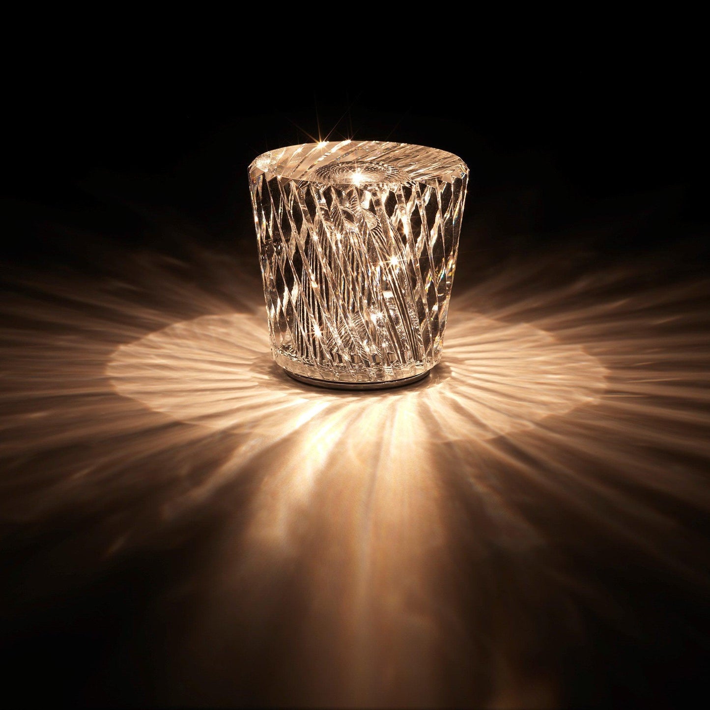 Crystal Diamond Table Lamp | Elegant Rechargeable Decorative Light