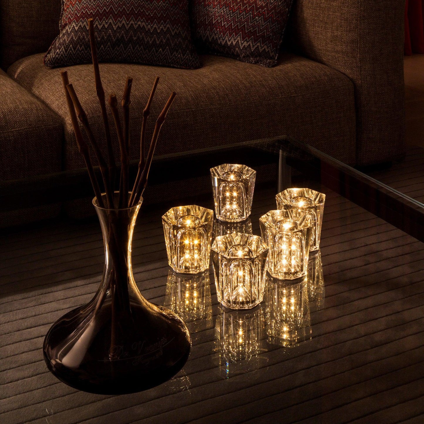 Crystal Diamond Table Lamp | Elegant Rechargeable Decorative Light