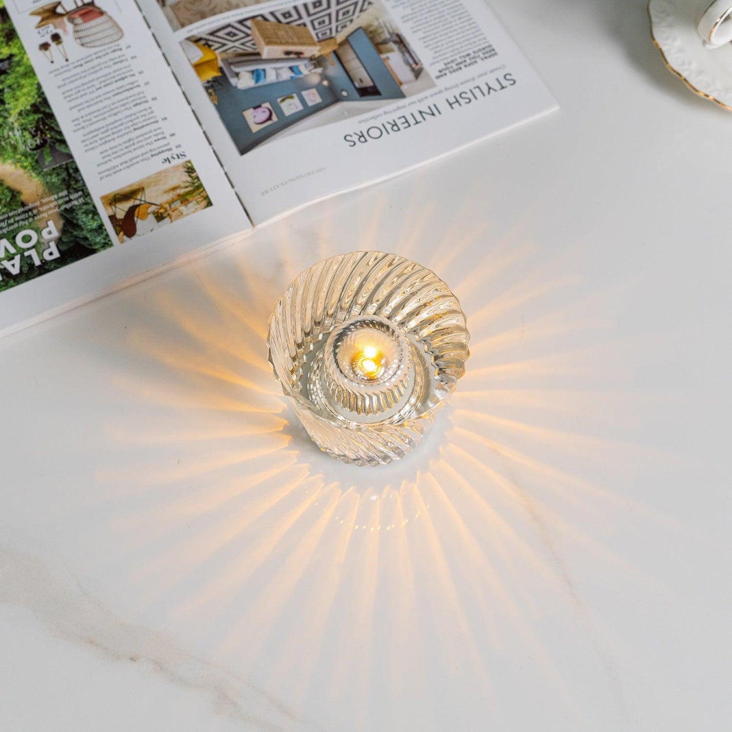 Crystal Diamond Table Lamp | Elegant Rechargeable Decorative Light